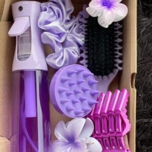 afro curly hair wash day set curated self care for your crown ;for girls, women, gift set, pamper set 